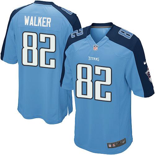 Nike Titans #82 Delanie Walker Light Blue Team Color Youth Stitched NFL Elite Jersey