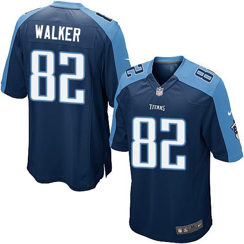 Nike Titans #82 Delanie Walker Navy Blue Alternate Youth Stitched NFL Elite Jersey