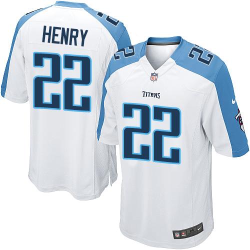 Nike Titans #22 Derrick Henry White Youth Stitched NFL Elite Jersey