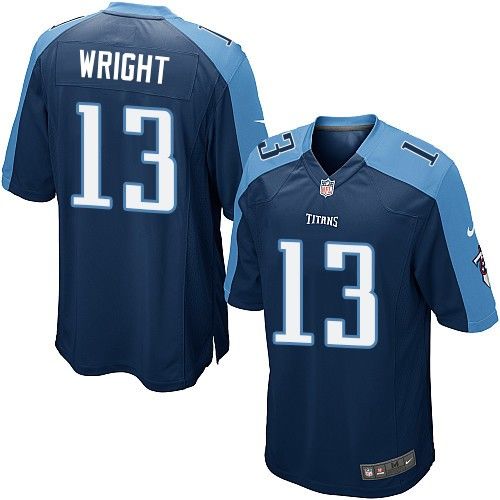Nike Titans #13 Kendall Wright Navy Blue Alternate Youth Stitched NFL Elite Jersey
