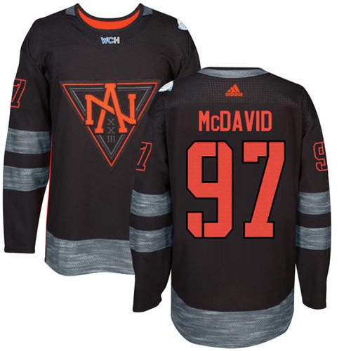 Team North America #97 Connor McDavid Black 2016 World Cup Stitched Youth NHL Jersey