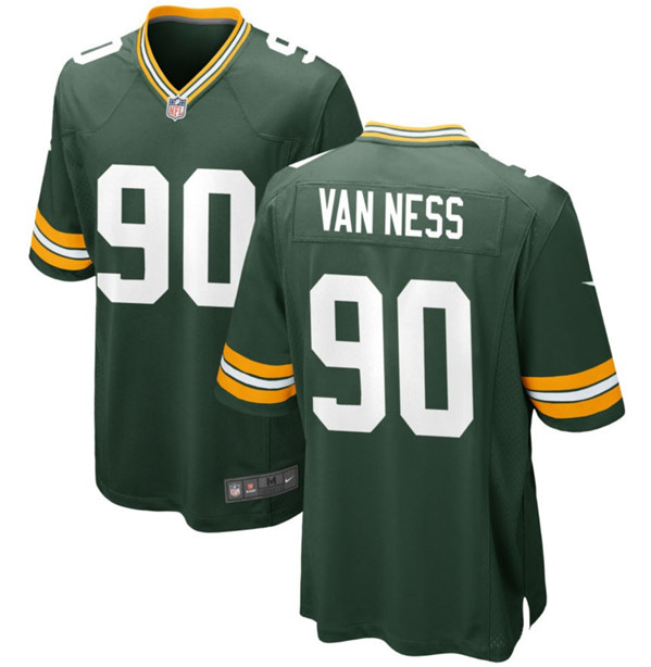 Youth Green Bay Packers #90 Lukas Van Ness Green 2023 Draft Stitched Game Jersey