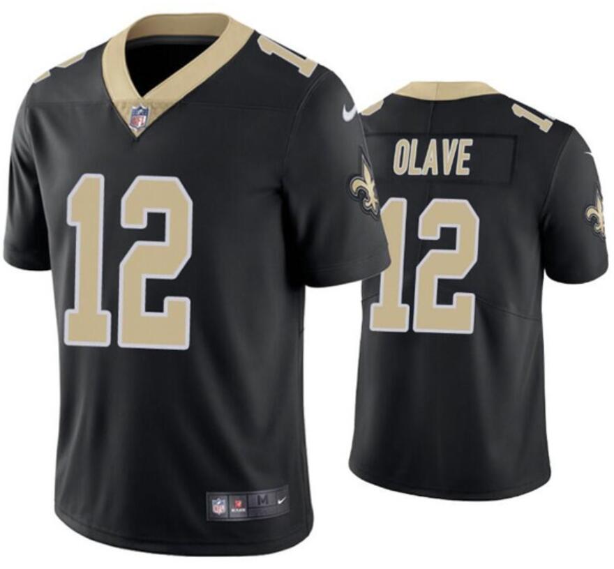 Youth New Orleans Saints #12 Chris Olave Black Limited Stitched Jersey