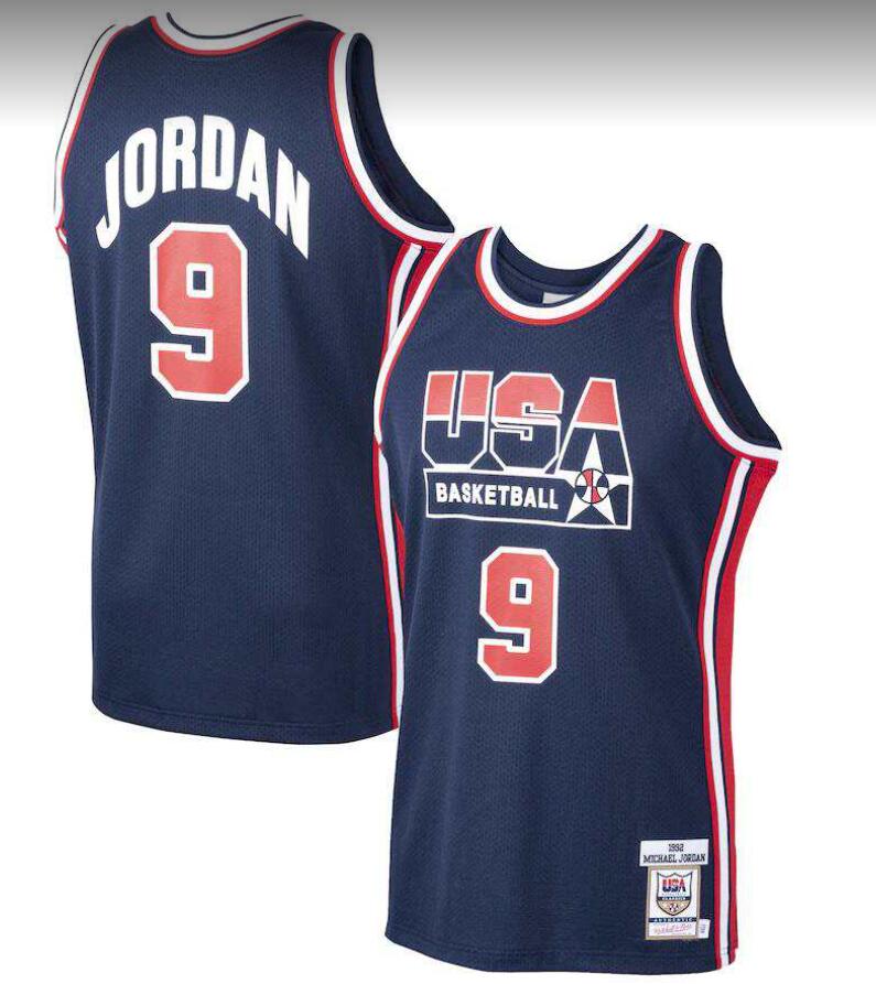 Youth Chicago Bulls Chicago Bulls #9 Michael Jordan Mitchell & Ness Navy Home 1992 Dream Team Stitched Jersey
