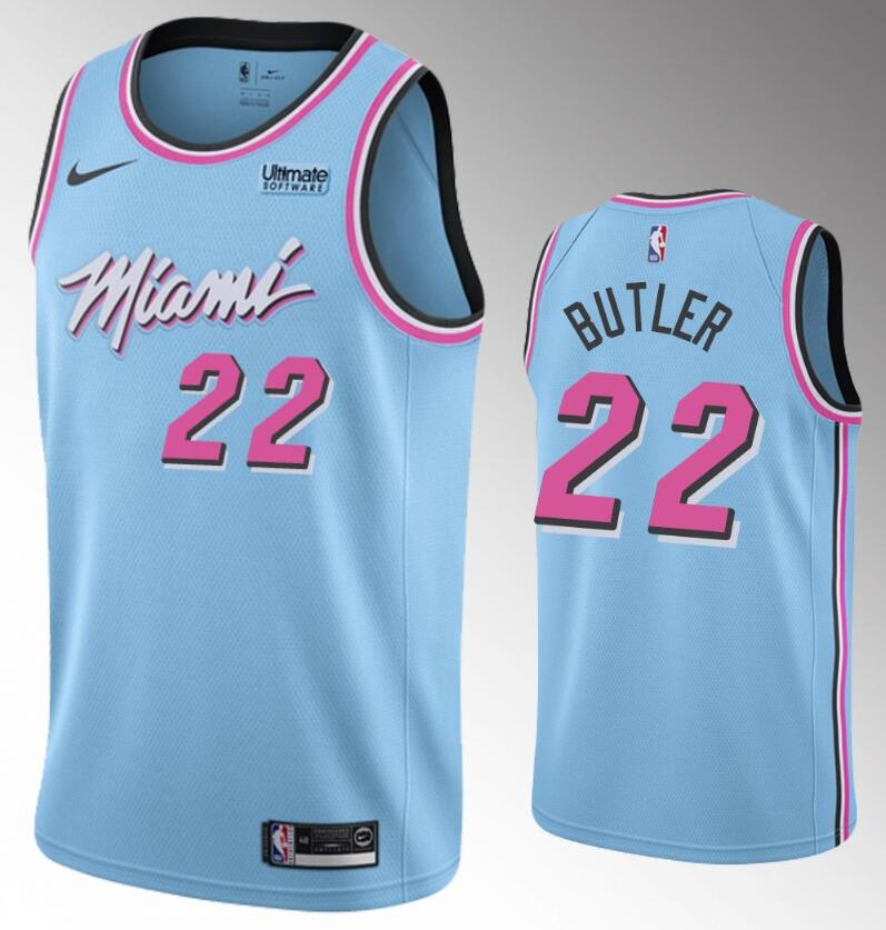 Youth Miami Heat ##22 Jimmy Butler Blue Stitched NBA Jersey