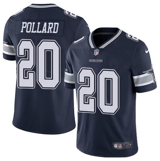 Youth Dallas Cowboys #20 Tony Pollard Navy Limited Stitched Jersey
