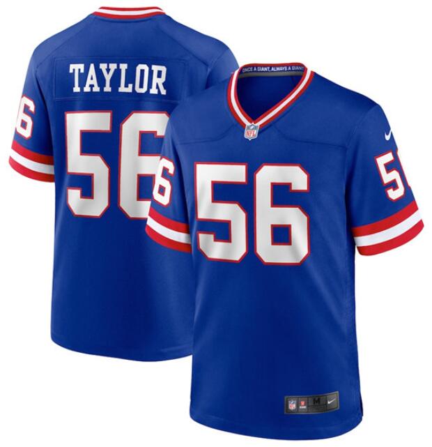 Youth Giants ##56 Lawrence Taylor Royal Stitched Game Jersey