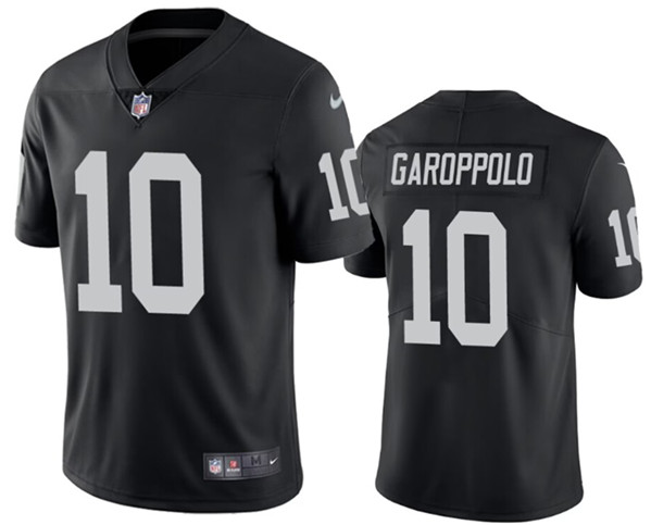 Youth Las Vegas Raiders #10 Jimmy Garoppolo Black Vapor Untouchable Limited Stitched Football Jersey