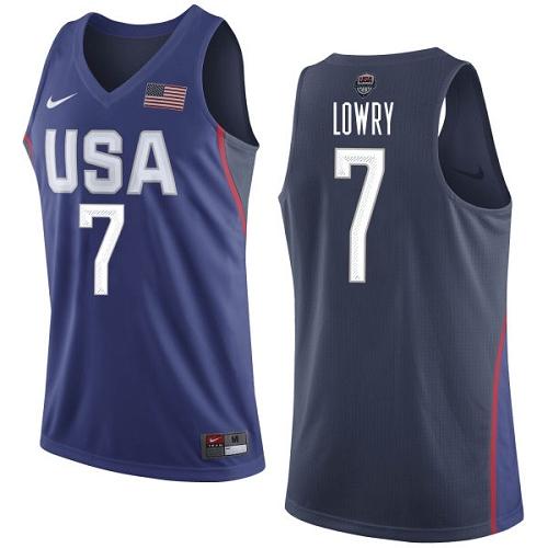 Nike Team USA #7 Kyle Lowry Navy Blue 2016 Dream Team Game Youth NBA Jersey