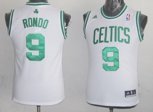 Celtics #9 Rajon Rondo White Stitched Youth NBA Jersey