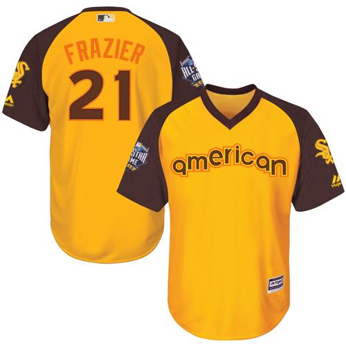 White Sox #21 Todd Frazier Gold 2016 All-Star American League Stitched Youth MLB Jersey