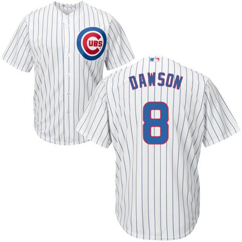 Cubs #8 Andre Dawson White Home Stitched Youth MLB Jersey