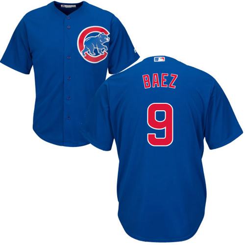 Cubs #9 Javier Baez Blue Alternate Stitched Youth MLB Jersey