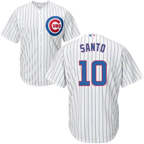 Cubs #10 Ron Santo White Home Stitched Youth MLB Jersey
