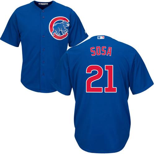 Cubs #21 Sammy Sosa Blue Alternate Stitched Youth MLB Jersey