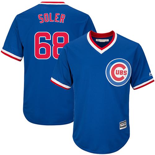 Cubs #68 Jorge Soler Blue Cooperstown Stitched Youth MLB Jersey