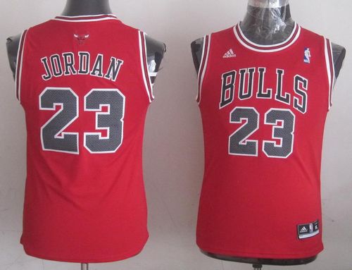 Bulls #23 Michael Jordan Stitched Red Youth NBA Jersey