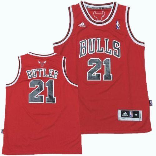 Bulls #21 Jimmy Butler Red Revolution 30 Stitched Youth NBA Jersey