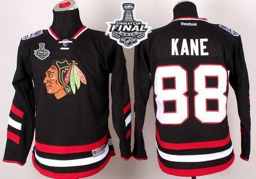 Blackhawks #88 Patrick Kane Black 2014 Stadium Series 2015 Stanley Cup Stitched Youth NHL Jersey