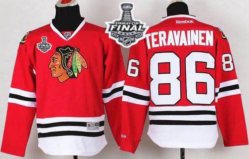 Blackhawks #86 Teuvo Teravainen Red 2015 Stanley Cup Stitched Youth NHL Jersey