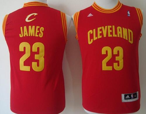 Revolution 30 Cavaliers #23 LeBron James Red Stitched Youth NBA Jersey