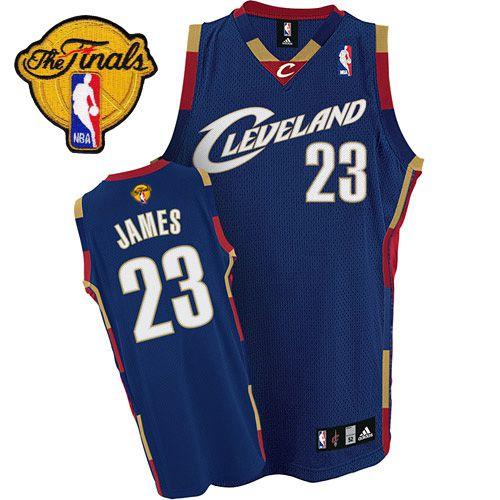 Cavaliers #23 LeBron James Dark Blue The Finals Patch Stitched Youth NBA Jersey