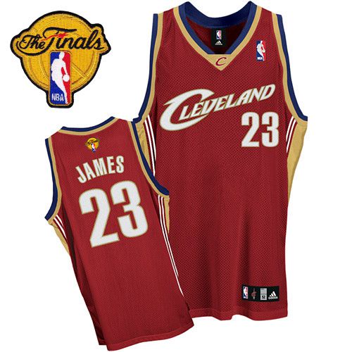 Cavaliers #23 LeBron James Red The Finals Patch Stitched Youth NBA Jersey