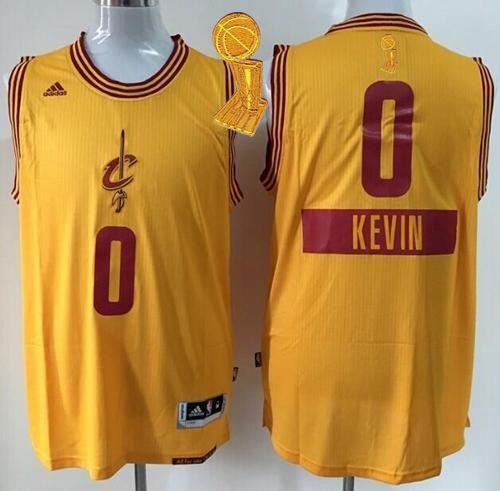Cavaliers #0 Kevin Love Gold 2014-15 Christmas Day The Champions Patch Stitched Youth NBA Jersey