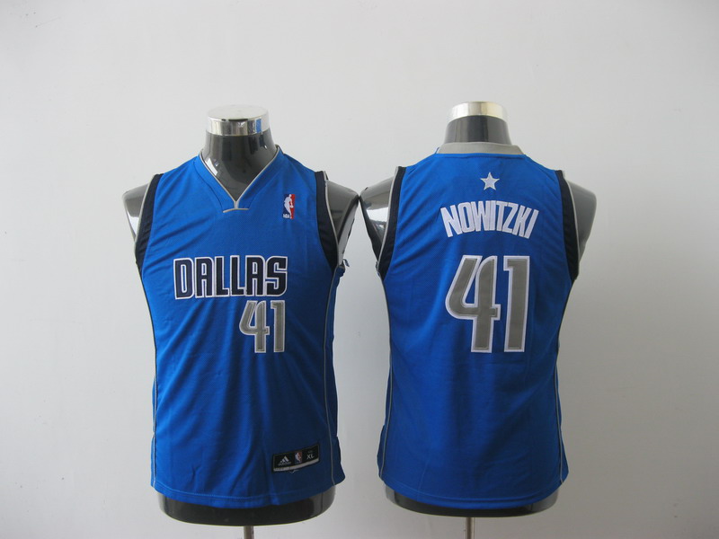 Mavericks #41 Dirk Nowitzki Baby Blue Stitched Youth NBA Jersey