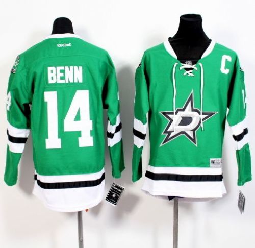 Stars #14 Jamie Benn Green Youth Stitched NHL Jersey