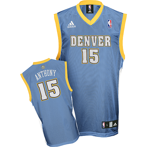 Nuggets #15 Carmelo Anthony Stitched Baby Blue Youth NBA Jersey
