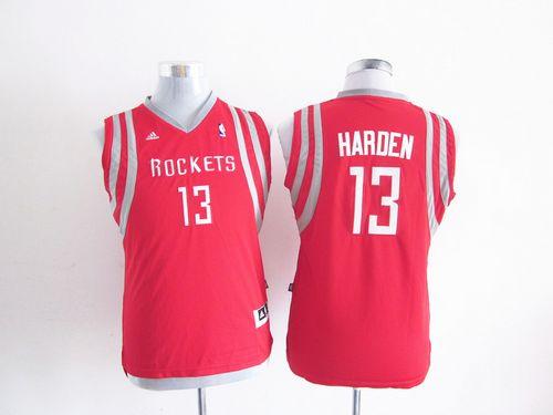 Rockets #13 James Harden Red Stitched Youth NBA Jersey