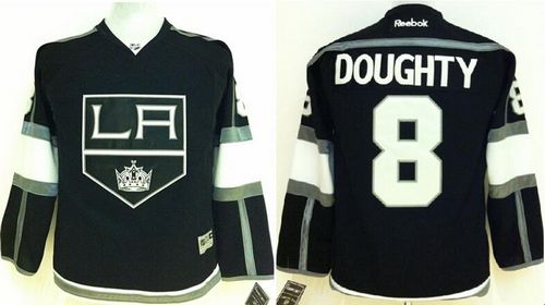 Kings #8 Drew Doughty Black Home Stitched Youth NHL Jersey