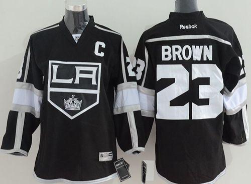 Kings #23 Dustin Brown Black Home Stitched Youth NHL Jersey
