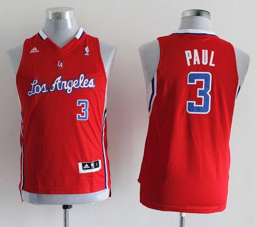 Clippers #3 Chris Paul Red Stitched Youth NBA Jersey