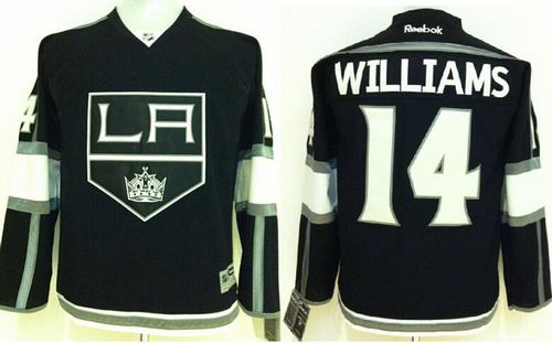 Kings #14 Justin Williams Black Home Stitched Youth NHL Jersey