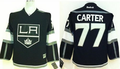 Kings #77 Jeff Carter Black Home Stitched Youth NHL Jersey