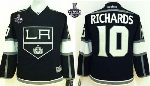 Kings #10 Mike Richards Black Home 2014 Stanley Cup Finals Stitched Youth NHL Jersey