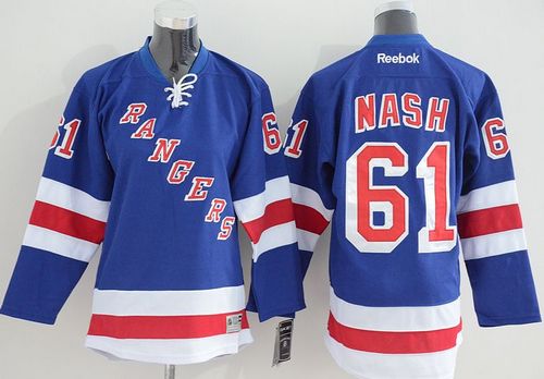Rangers #61 Rick Nash Blue Home Youth Stitched NHL Jersey