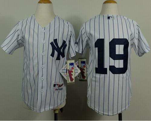 Yankees #19 Masahiro Tanaka White Stitched Youth MLB Jersey