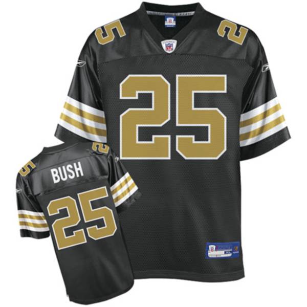 Saints #25 Reggie Bush Black Stitched Youth NFL Jersey