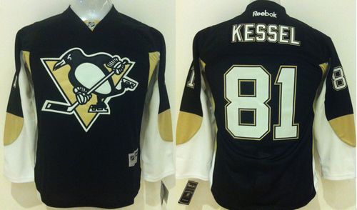 Penguins #81 Phil Kessel Black Stitched Youth NHL Jersey