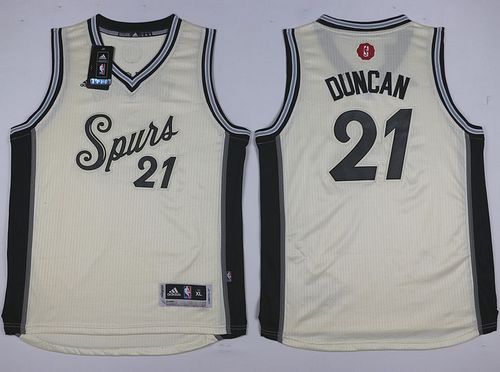 Spurs #21 Tim Duncan Cream 2015-2016 Christmas Day Youth Stitched NBA Jersey