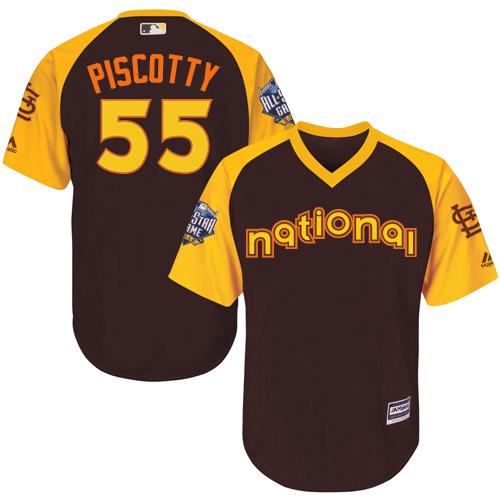 Cardinals #55 Stephen Piscotty Brown 2016 All-Star National League Stitched Youth MLB Jersey