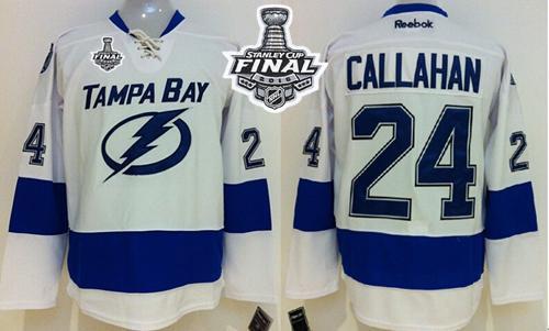 Lightning #24 Ryan Callahan White 2015 Stanley Cup Stitched Youth NHL Jersey