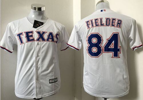 Rangers #84 Prince Fielder White Cool Base Stitched Youth MLB Jersey