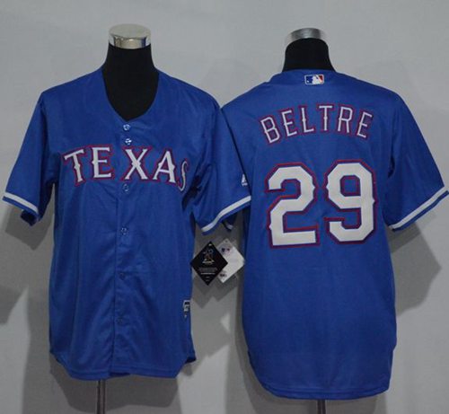 Rangers #29 Adrian Beltre Blue Cool Base Stitched Youth MLB Jersey