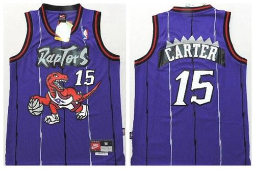 Raptors #15 Vince Carter Purple Throwback Youth Stitched NBA Jersey