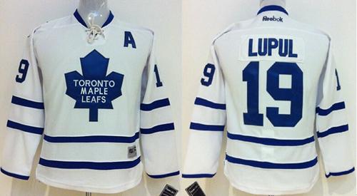 Maple Leafs #19 Joffrey Lupul White Stitched Youth NHL Jersey