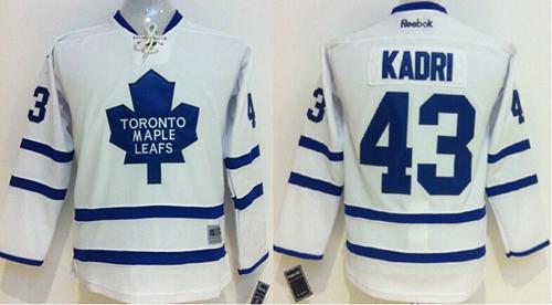 Maple Leafs #43 Nazem Kadri White Stitched Youth NHL Jersey